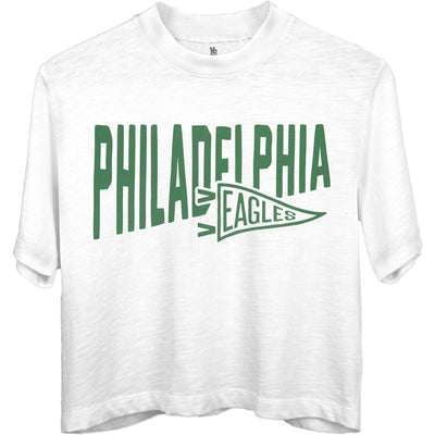 Junk Food - Womens Eagles Dual Threat Mn Crop T-Shirt