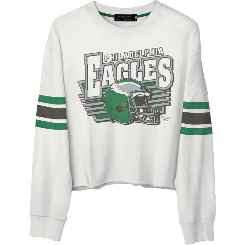 Junk Food - Womens Eagles Kickoff Crop Crew Top