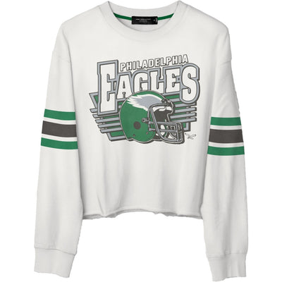 Junk Food - Womens Eagles Kickoff Crop Crew Top