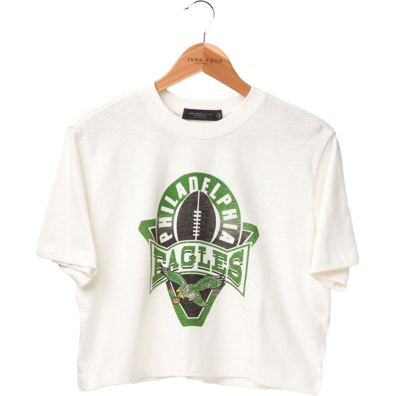 Junk Food - Womens Eagles Mock Neck Crop T-Shirt