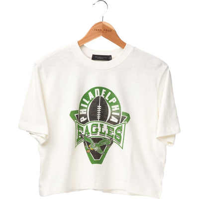 Junk Food - Womens Eagles Mock Neck Crop T-Shirt