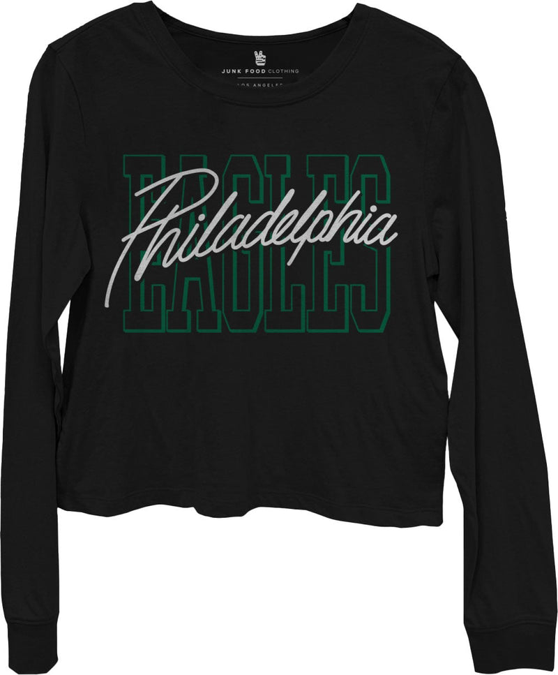 Junk Food - Womens Eagles Timeout Long Sleeve Crop T-Shirt