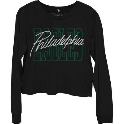 Junk Food - Womens Eagles Timeout Long Sleeve Crop T-Shirt