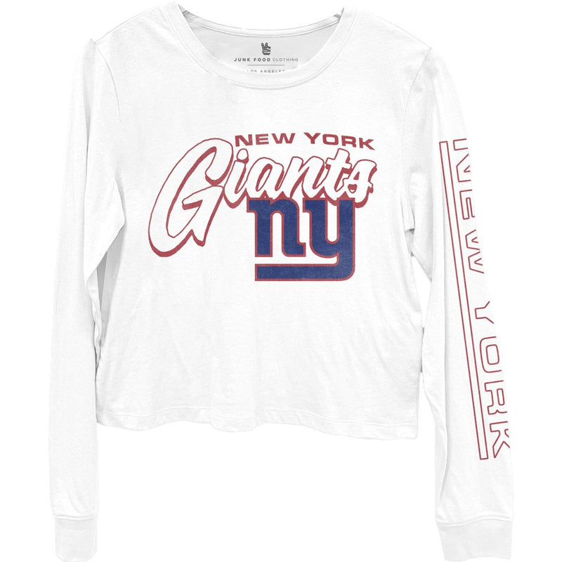 Junk Food - Womens Giants Touchdown Long Sleeve Crop T-Shirt