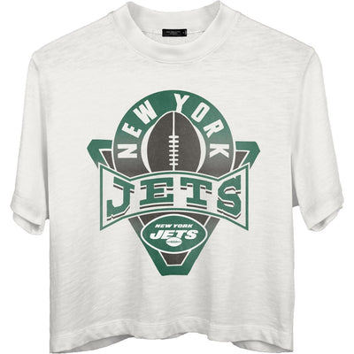 Junk Food - Womens Jets Mock Neck Crop T-Shirt