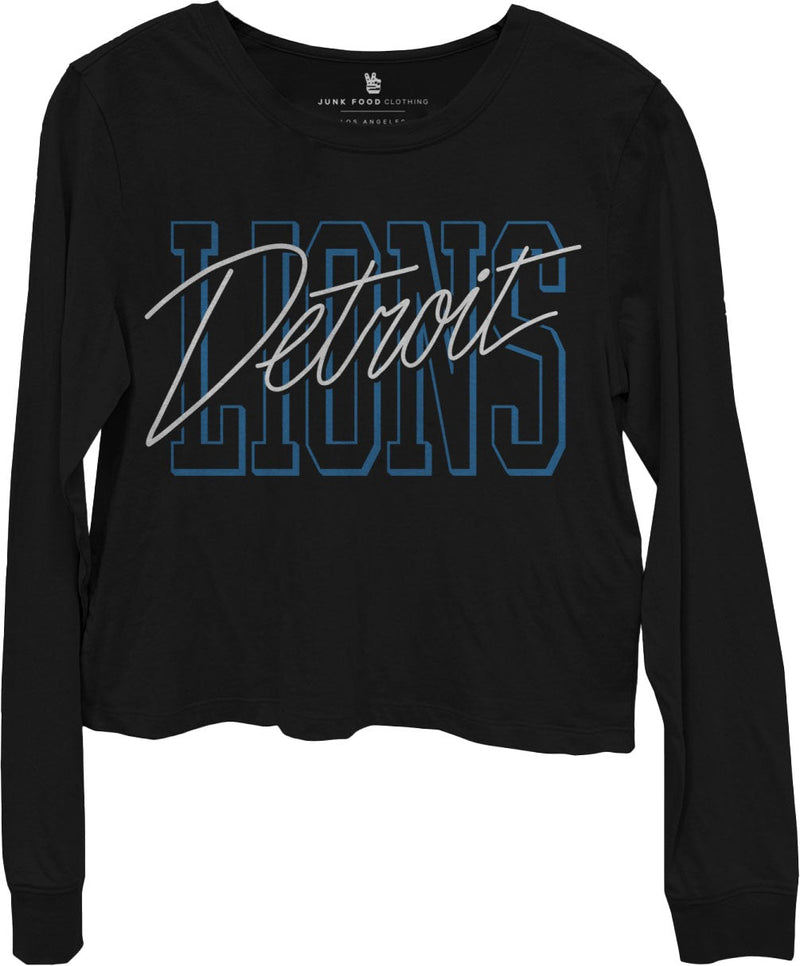 Junk Food - Womens Lions Timeout Long Sleeve Crop T-Shirt