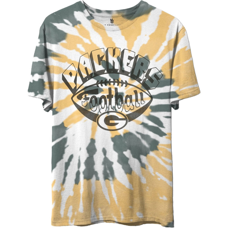 Junk Food - Unisex Packers Football Tie Dye Short Sleeve T-Shirt