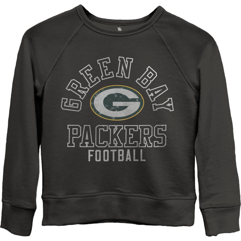 Junk Food - Girls Packers Flock Raglan Crew Fleece Top