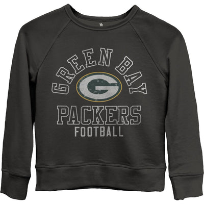 Junk Food - Girls Packers Flock Raglan Crew Fleece Top
