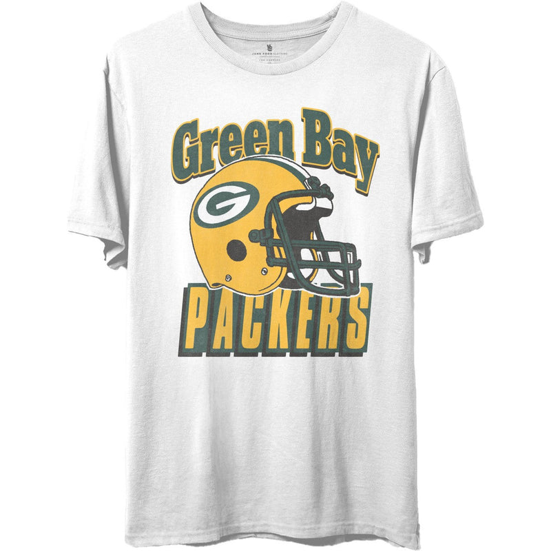 Junk Food - Unisex Packers Throwback Helmet T-Shirt