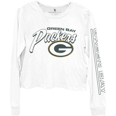 Junk Food - Womens Packers Touchdown Long Sleeve Crop T-Shirt