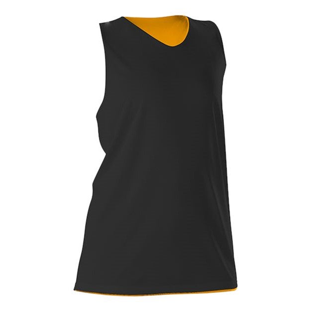 Alleson Athletic - Womens 506Crw Reversible Racerback Tank — Black/Gold