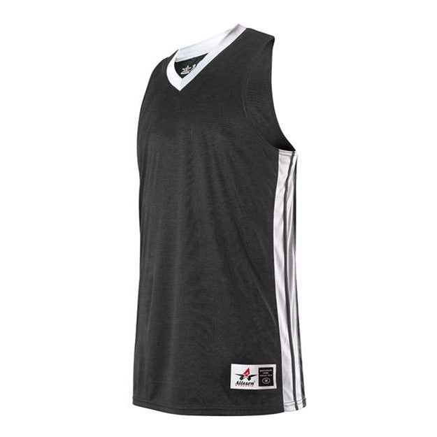 Alleson Athletic - Womens 538Jw Single Ply Basketball Jersey — Black/White