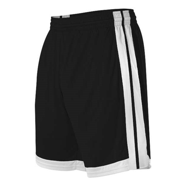 Alleson Athletic - Womens 538Pw Single Ply Basketball Shorts — Black/White