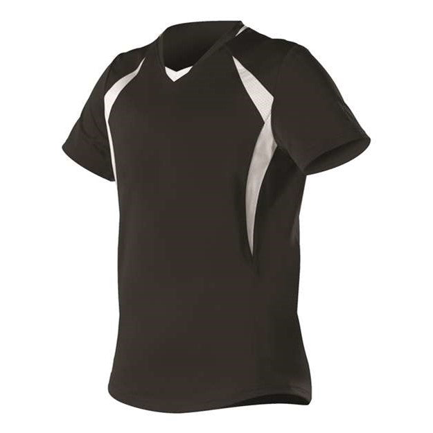 Alleson Athletic - Womens 552Jw Short Sleeve Fastpitch Jersey — Black/White