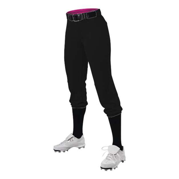 Alleson Athletic - Womens 615Psw Belted Speed Premium Fastpitch Pants — Black