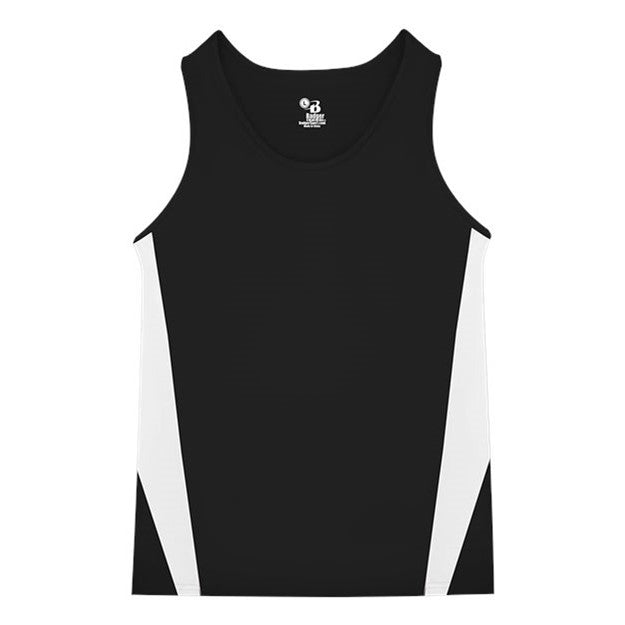 Alleson Athletic - Mens 8667 Stride Singlet — Black/White