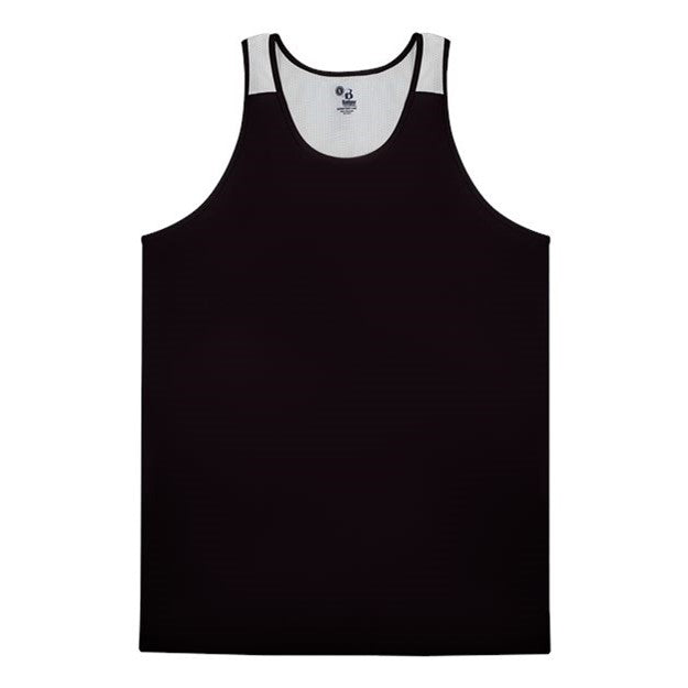 Alleson Athletic - Mens 8668 Ventback Singlet — Black/White