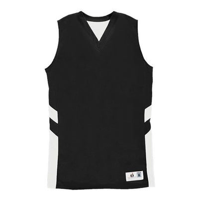 Alleson Athletic - Womens 8966 B-Pivot Rev. Tank Top — Black/White