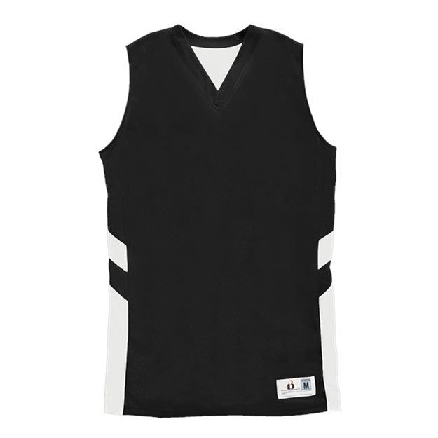Alleson Athletic - Womens 8966 B-Pivot Rev. Tank Top — Black/White
