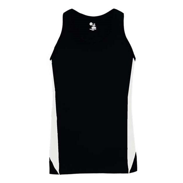 Alleson Athletic - Womens 8967 Stride Singlet — Black/White