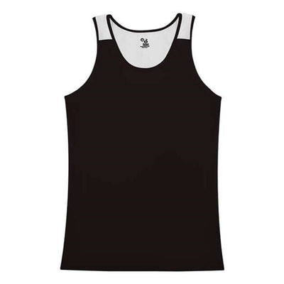 Alleson Athletic - Womens 8968 Ventback Singlet — Black/White