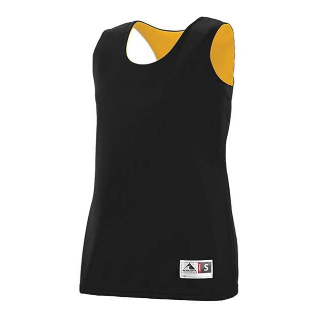 Augusta Sportswear - Womens 147 Reversible Wicking Tank Top — Black/Gold