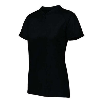 Augusta Sportswear - Womens 1567 Attain Two-Button Jersey — Black