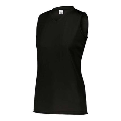Augusta Sportswear - Womens 4794 Sleeveless Wicking Attain Jersey — Black