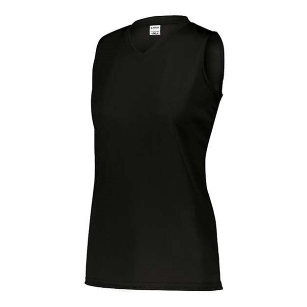 Augusta Sportswear - Womens 4794 Sleeveless Wicking Attain Jersey — Black