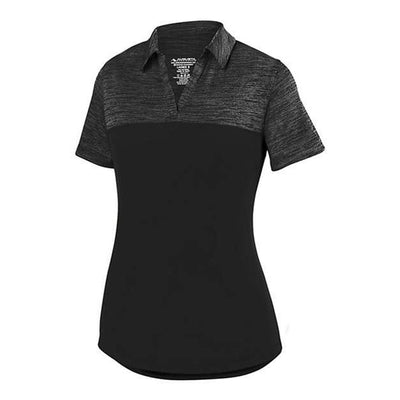 Augusta Sportswear - Womens 5413 Shadow Tonal Heather Polo — Black