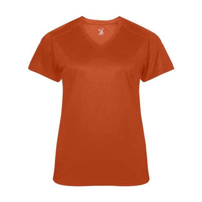 Badger - Womens 4062 Ultimate Softlock V-Neck T-Shirt — Burnt Orange