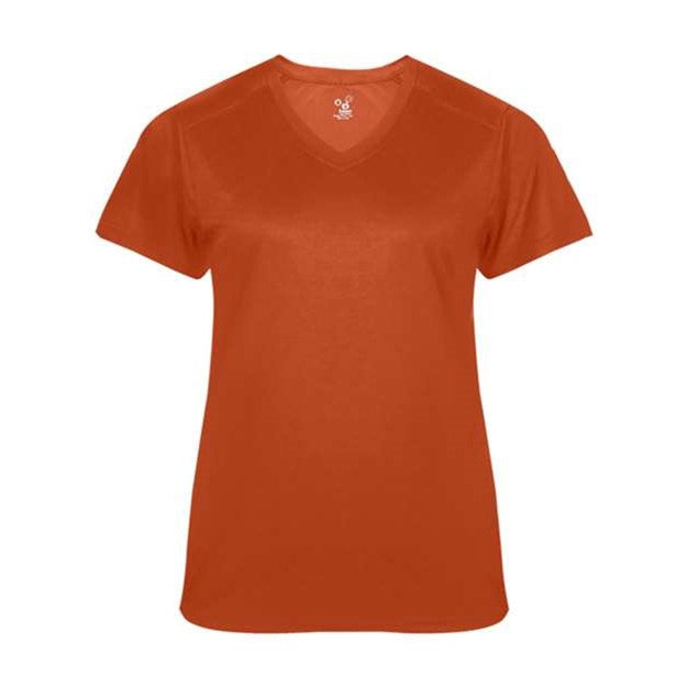 Badger - Womens 4062 Ultimate Softlock V-Neck T-Shirt — Burnt Orange