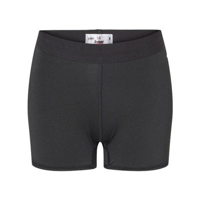 Badger - Womens 4629 3" Pro-Compression Shorts — Black
