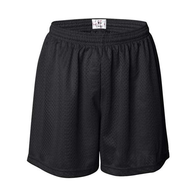 Badger - Womens 7216 Pro Mesh 5" Shorts With Solid Liner — Black