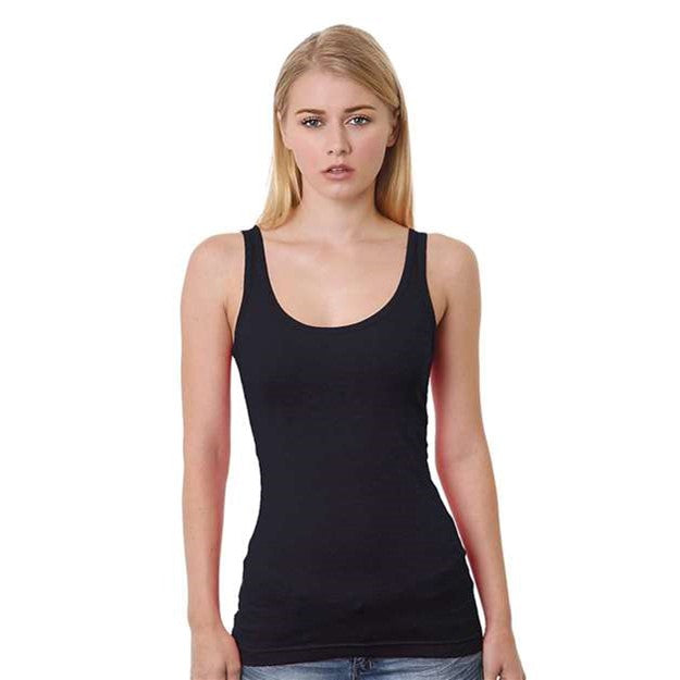 Bayside - Womens 3410 Usa-Made Tank Top — Black