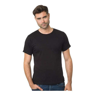 Bayside - Mens 9500 Unisex Fine Jersey Crew Tee — Black