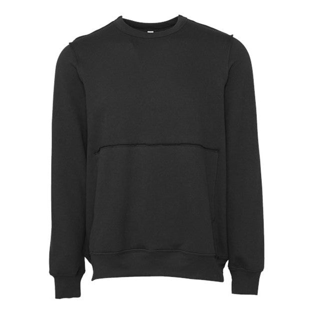 Bella + Canvas - Mens 3743 Fwd Fashion Unisex Raw Seam Crewneck Sweatshirt — Dark Grey