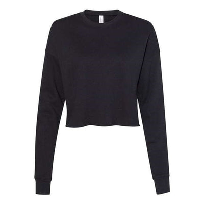Bella + Canvas - Womens 7503 Cropped Crew Fleece — Black