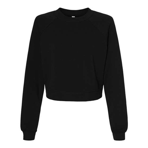 Bella + Canvas - Womens 7505 Raglan Pullover Fleece — Black