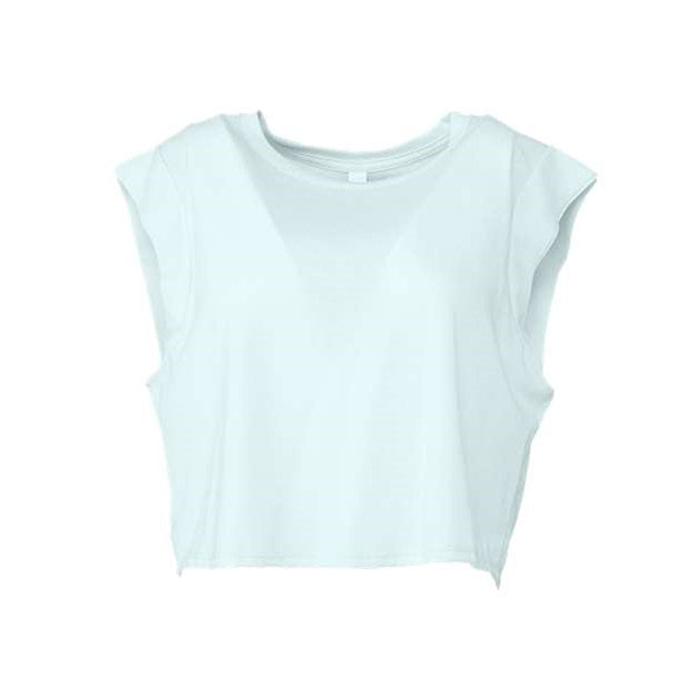 Bella + Canvas - Womens 8483 Fwd Fashion Festival Cropped Tank — Ice Blue Triblend