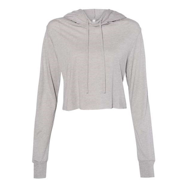 Bella + Canvas - Womens 8512 Triblend Cropped Long Sleeve Hoodie — Athletic Grey Triblend