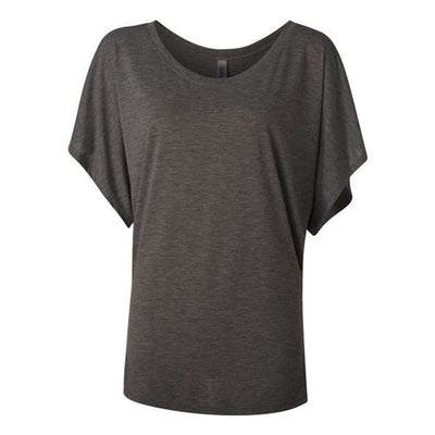 Bella + Canvas - Womens 8821 Flowy Draped Dolman Tee — Dark Grey Heather