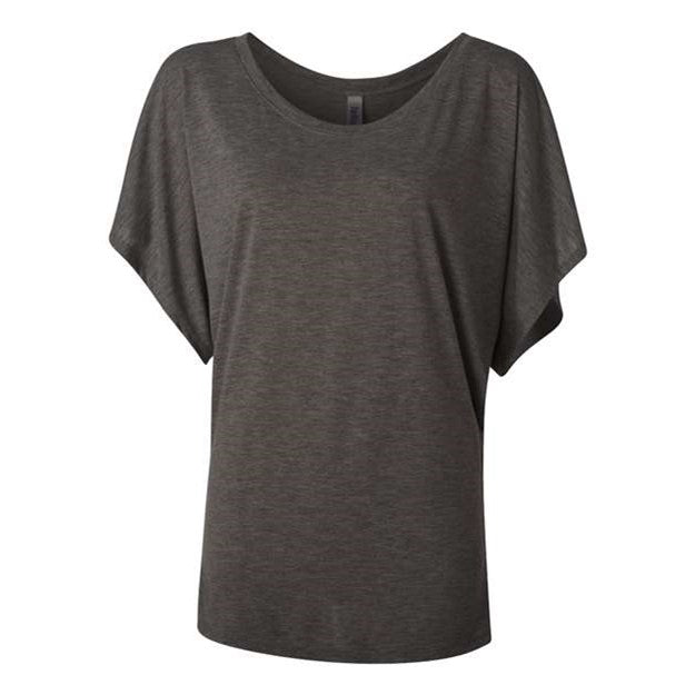 Bella + Canvas - Womens 8821 Flowy Draped Dolman Tee — Dark Grey Heather