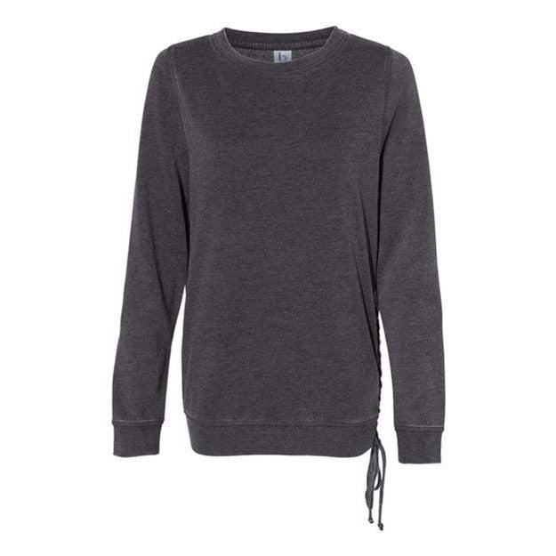 Boxercraft - Womens V03 Enzyme-Washed Rally Lace-Up Sweatshirt — Charcoal