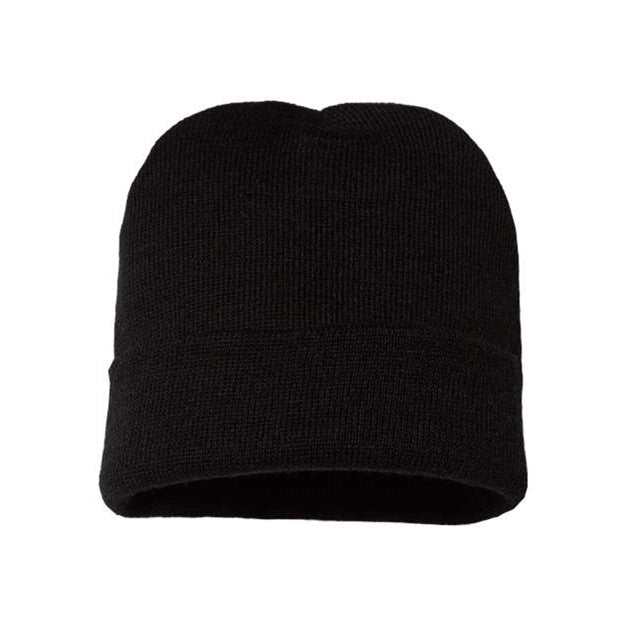 Cap America - Mens Tkn24 Usa-Made 12" Cuffed Beanie — Black