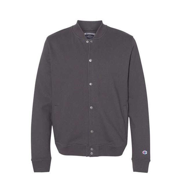 Champion - Mens Co100 Unisex Bomber Jacket — Charcoal Heather