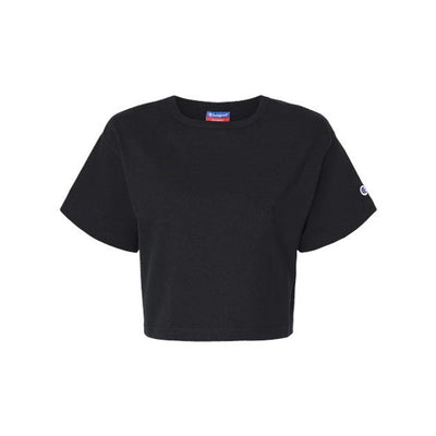 Champion - Womens T453W Heritage Jersey Cropped T-Shirt — Black