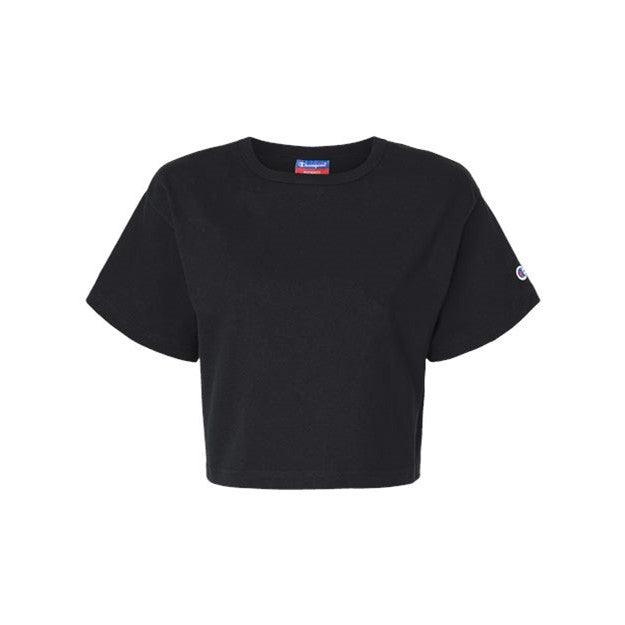 Champion - Womens T453W Heritage Jersey Cropped T-Shirt — Black