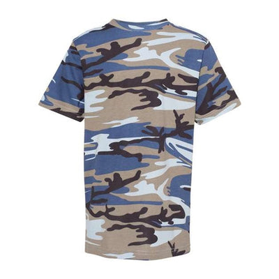 Code Five - Kids 2207 Camouflage T-Shirt — Blue Woodland